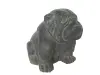 Product image 2 of the product “Seated Bulldog, cast stone, antique finish. In the sizes from 30 to 40cm. ”